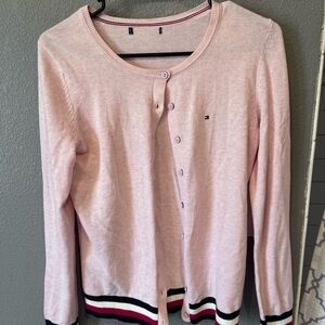 Tommy Hilfiger Pink Women's Retro Cardigan Sweater